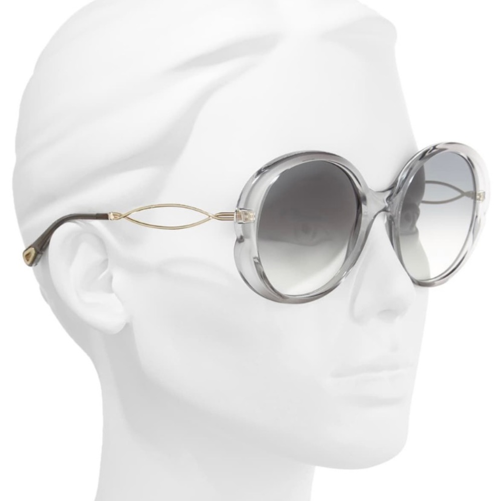 Chloe 57 mm oval sunglasses with box and case
